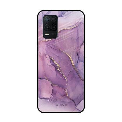 Purple Gold Marble Realme 8 5G Glass Back Cover Online