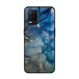 Blue Cool Marble Realme 8 5G Glass Back Cover Online
