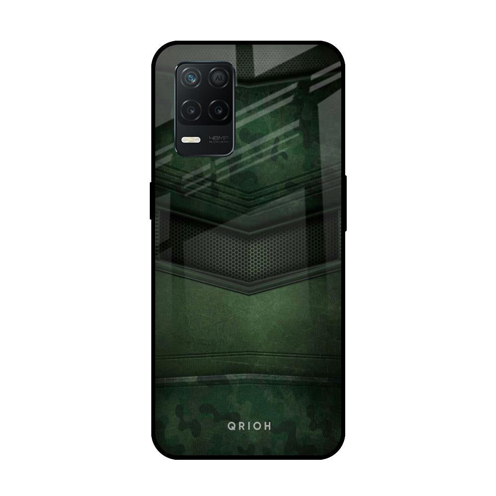 Green Leather Realme 8 5G Glass Back Cover Online