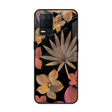 Lines Pattern Flowers Realme 8 5G Glass Back Cover Online