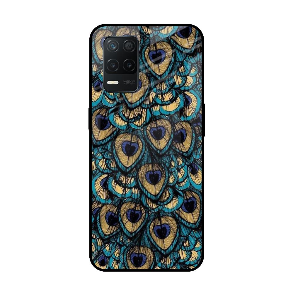 Peacock Feathers Realme 8 5G Glass Cases & Covers Online
