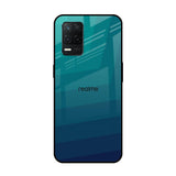 Green Triangle Pattern Realme 8 5G Glass Back Cover Online