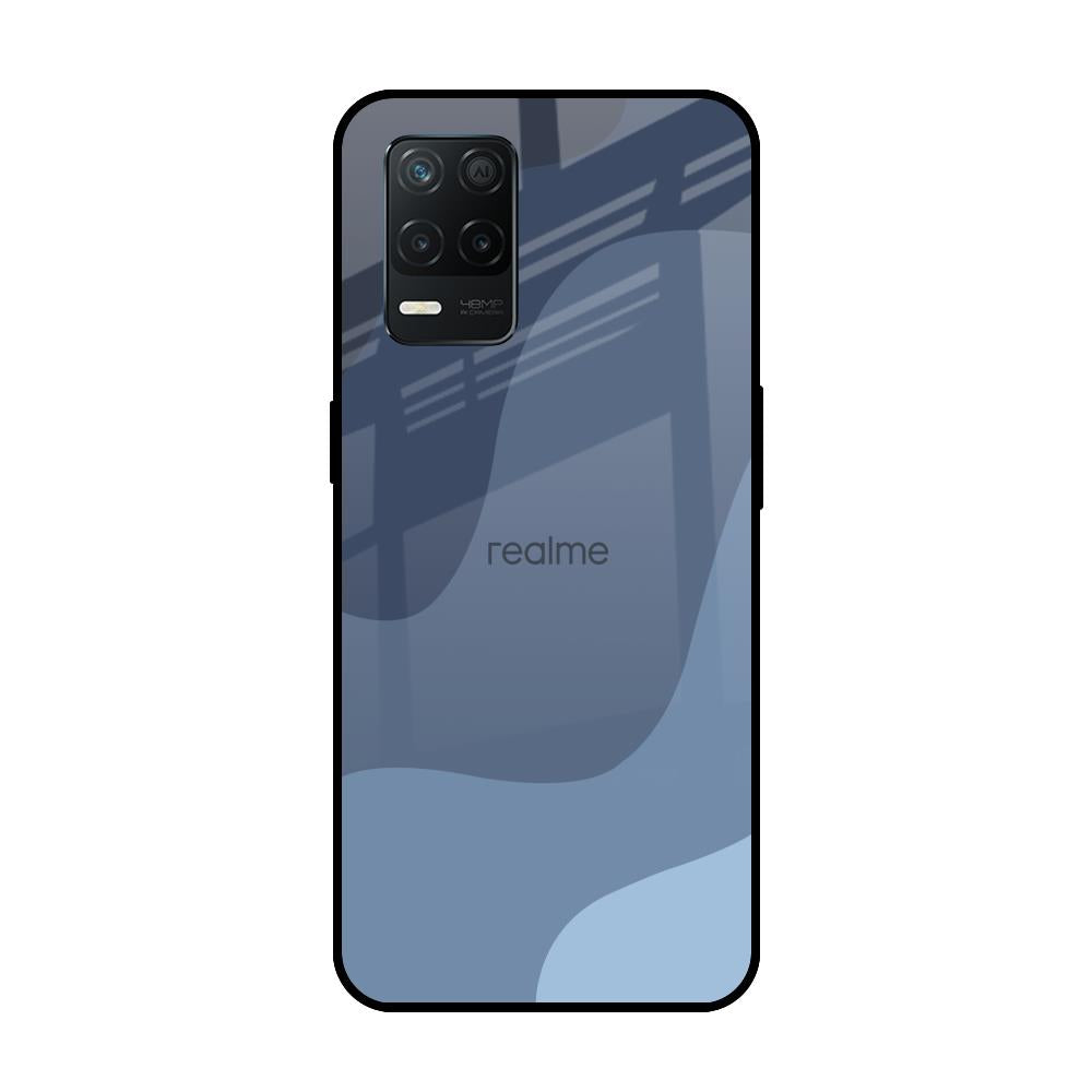 Navy Blue Ombre Realme 8 5G Glass Back Cover Online