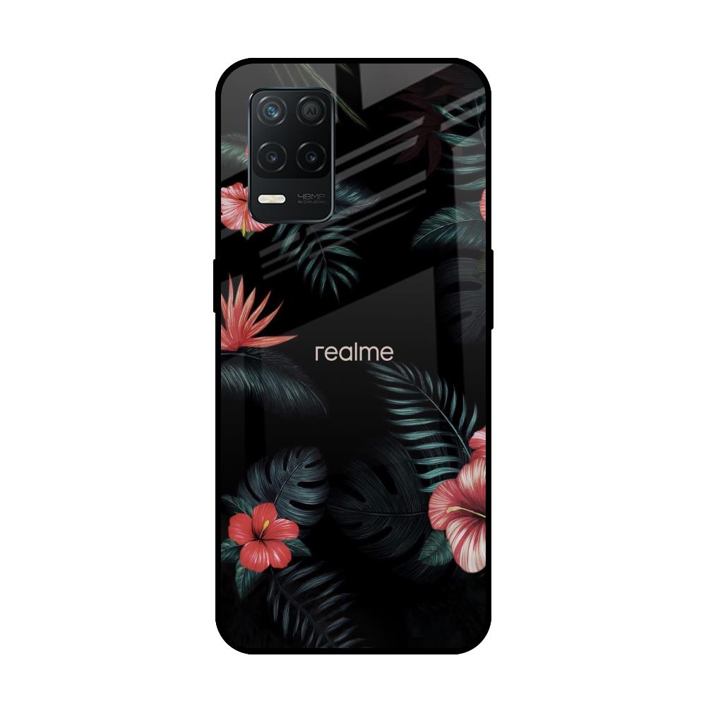 Tropical Art Flower Realme 8 5G Glass Back Cover Online