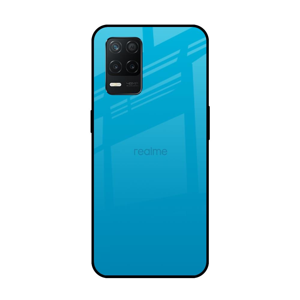Blue Aqua Realme 8 5G Glass Back Cover Online