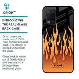 Fire Flame Glass Case for Realme 8 5G