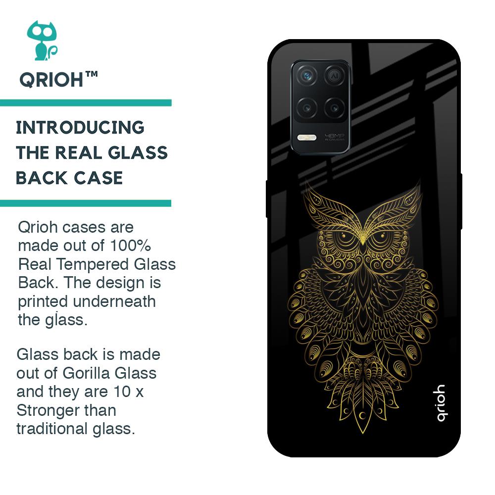 Golden Owl Glass Case for Realme 8 5G
