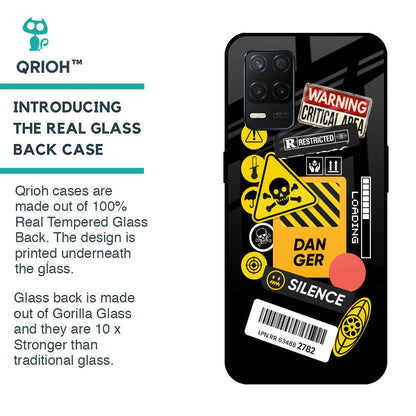 Danger Signs Glass Case for Realme 8 5G