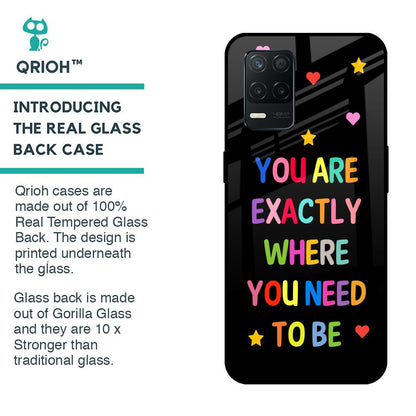 Magical Words Glass Case for Realme 8 5G