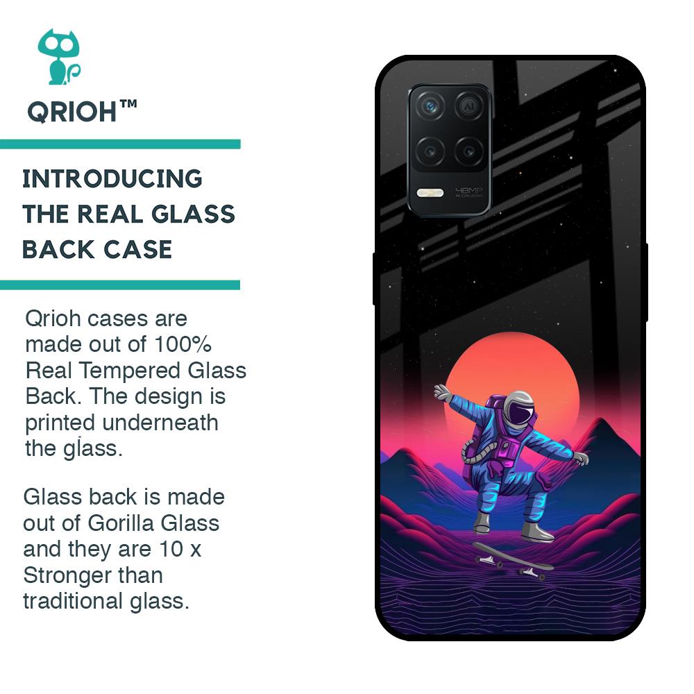 Retro Astronaut Glass Case for Realme 8 5G