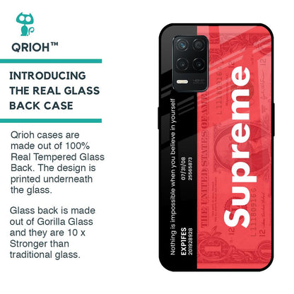 Supreme Ticket Glass Case for Realme 8 5G