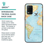Travel Map Glass Case for Realme 8 5G