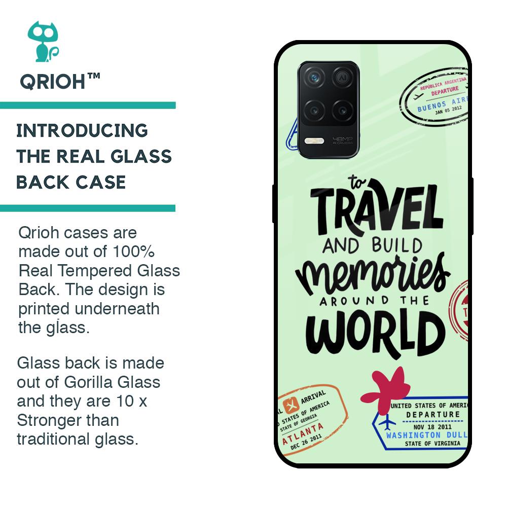 Travel Stamps Glass Case for Realme 8 5G