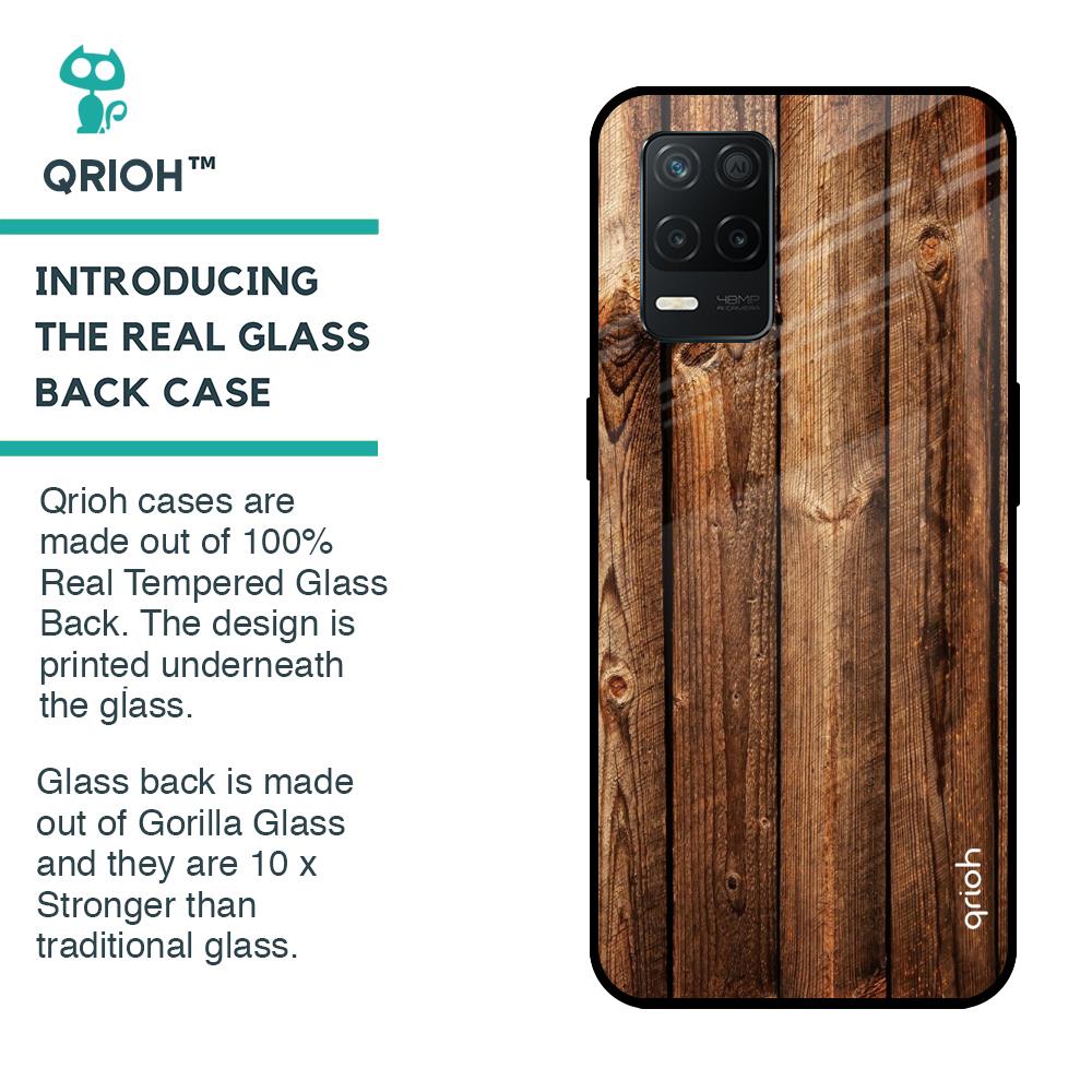 Timber Printed Glass case for Realme 8 5G