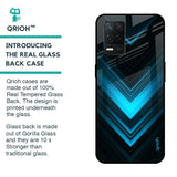 Vertical Blue Arrow Glass Case For Realme 8 5G