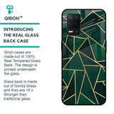 Abstract Green Glass Case For Realme 8 5G
