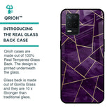 Geometric Purple Glass Case For Realme 8 5G