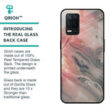 Pink And Grey Marble Glass Case For Realme 8 5G