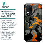 Camouflage Orange Glass Case For Realme 8 5G
