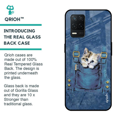 Kitty In Pocket Glass Case For Realme 8 5G
