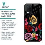 Floral Decorative Glass Case For Realme 8 5G