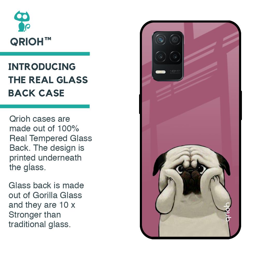 Funny Pug Face Glass Case For Realme 8 5G