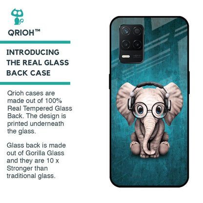 Adorable Baby Elephant Glass Case For Realme 8 5G