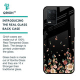 Floating Floral Print Glass Case for Realme 8 5G