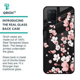 Black Cherry Blossom Glass Case for Realme 8 5G
