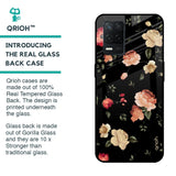 Black Spring Floral Glass Case for Realme 8 5G