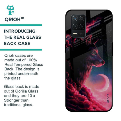 Moon Wolf Glass Case for Realme 8 5G