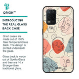 Abstract Faces Glass Case for Realme 8 5G