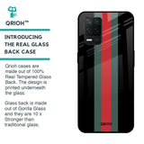 Vertical Stripes Glass Case for Realme 8 5G