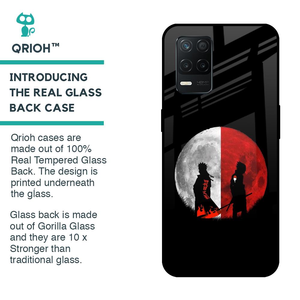 Anime Red Moon Glass Case for Realme 8 5G