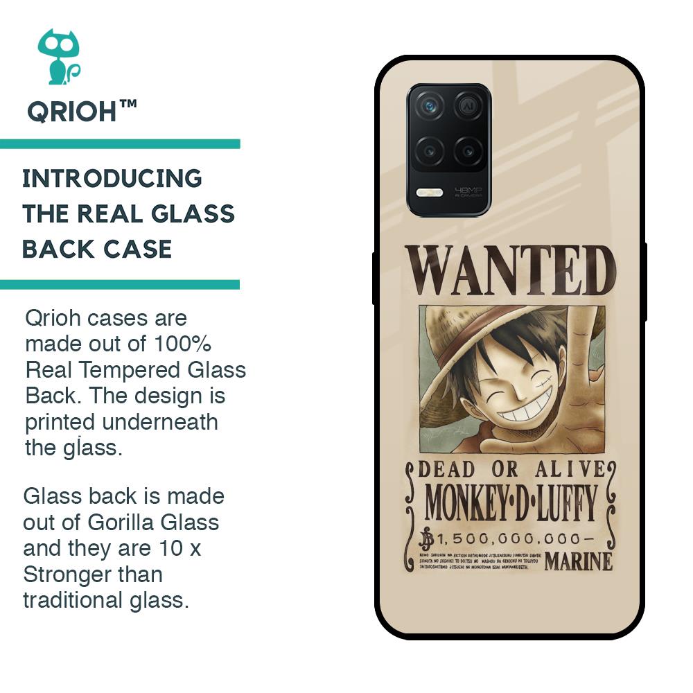 Luffy Wanted Glass Case for Realme 8 5G