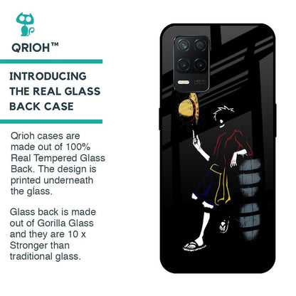Luffy Line Art Glass Case for Realme 8 5G