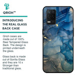 Blue Cool Marble Glass Case for Realme 8 5G