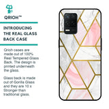 Geometrical Marble Glass Case for Realme 8 5G