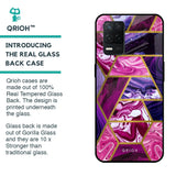 Electroplated Geometric Marble Glass Case for Realme 8 5G