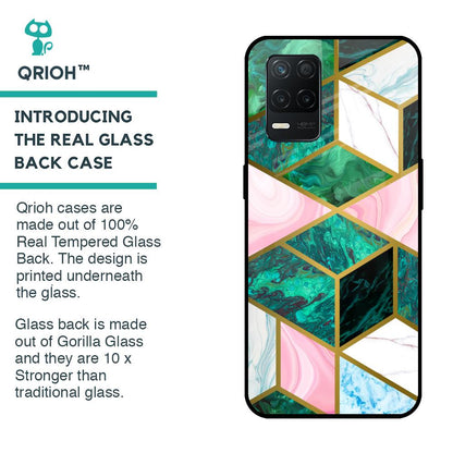 Seamless Green Marble Glass Case for Realme 8 5G