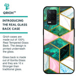 Seamless Green Marble Glass Case for Realme 8 5G