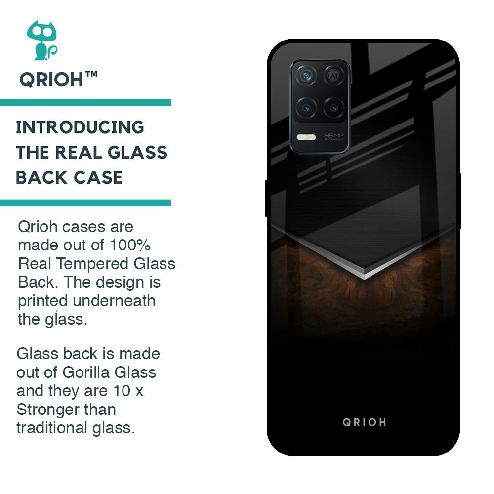 Dark Walnut Glass Case for Realme 8 5G
