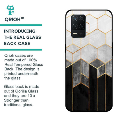 Tricolor Pattern Glass Case for Realme 8 5G
