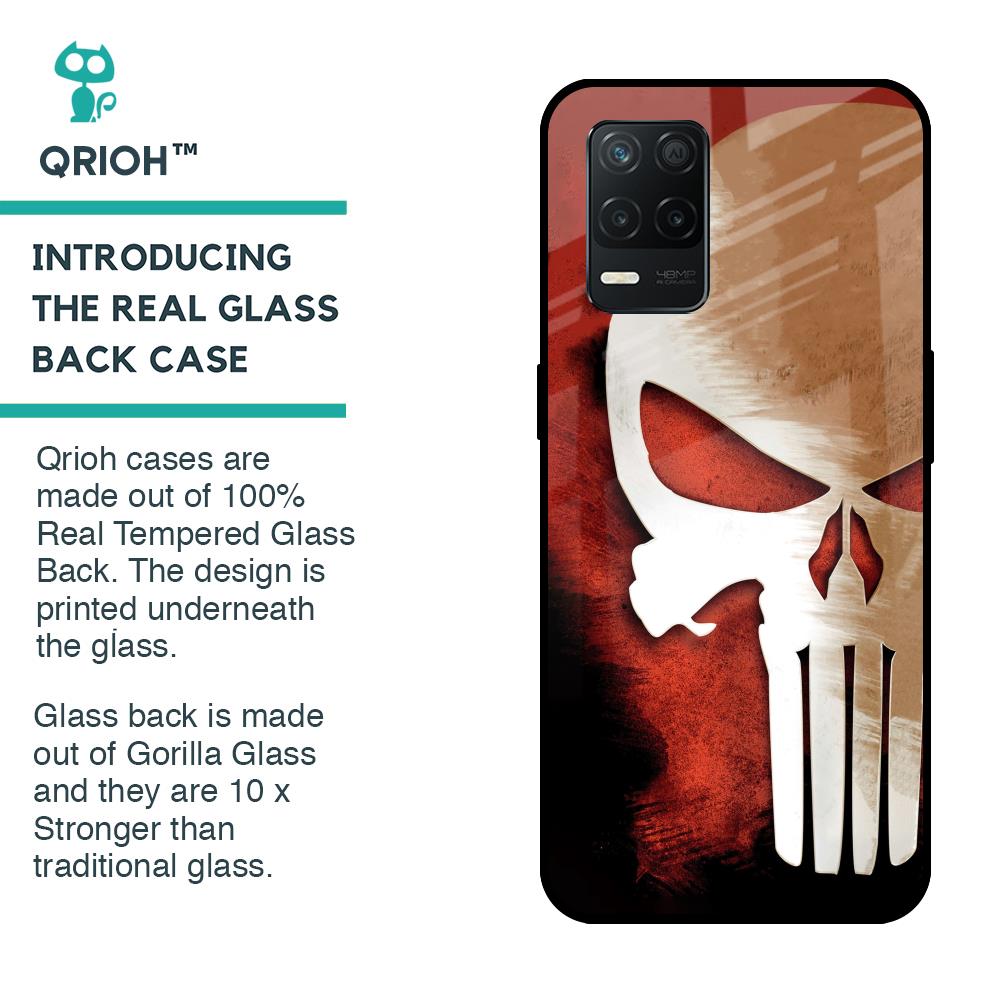 Red Skull Glass Case for Realme 8 5G
