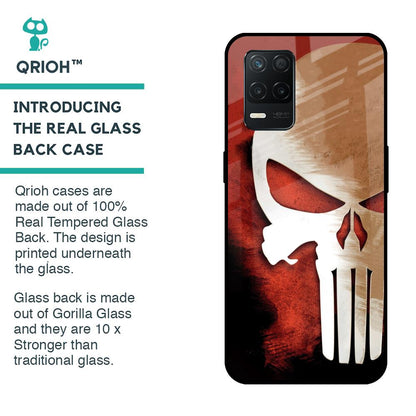 Red Skull Glass Case for Realme 8 5G