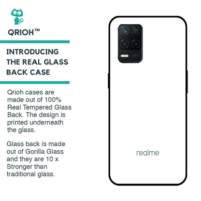 Arctic White Glass Case for Realme 8 5G