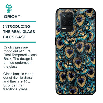 Peacock Feathers Glass case for Realme 8 5G