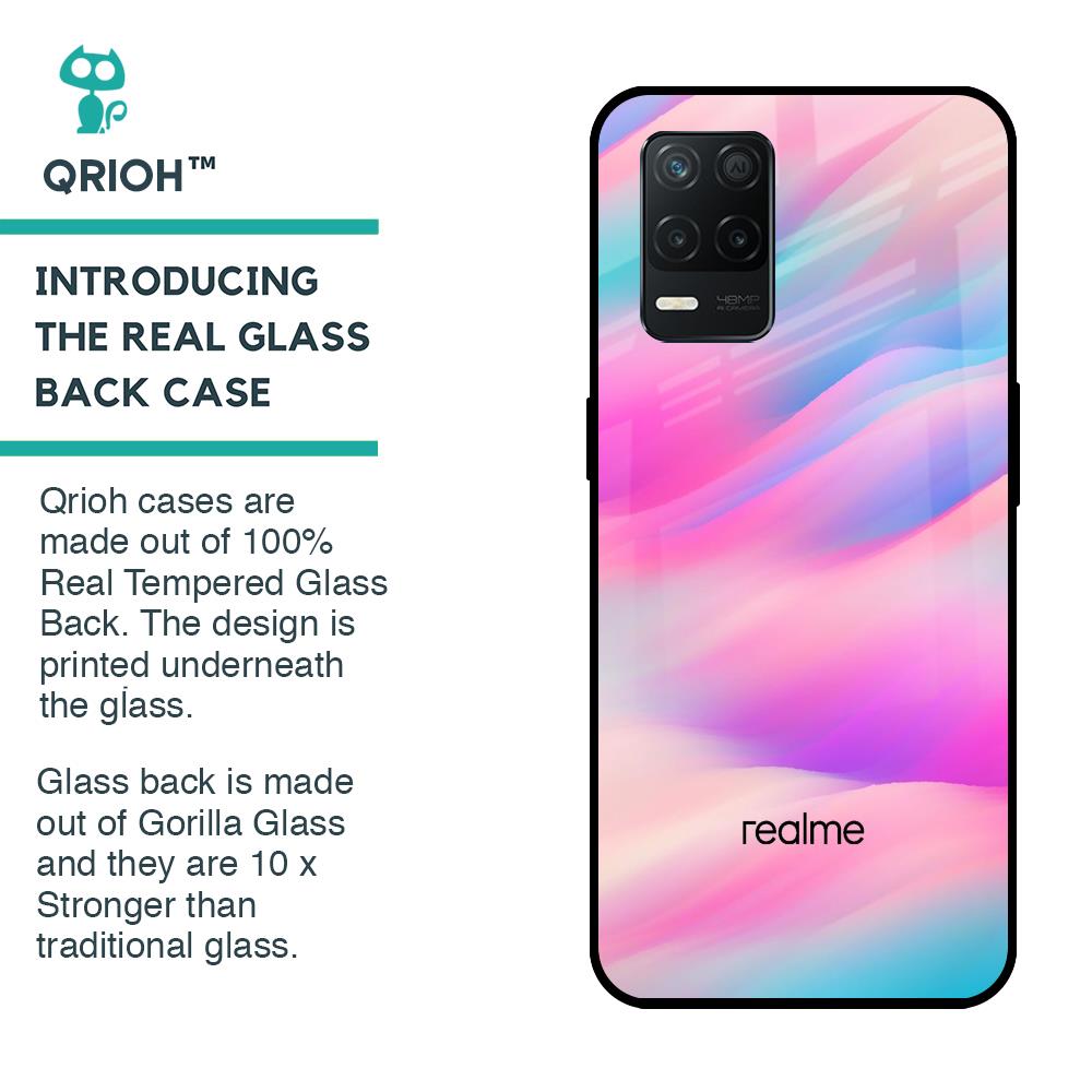 Colorful Waves Glass case for Realme 8 5G
