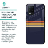 Tricolor Stripes Glass Case For Realme 8 5G