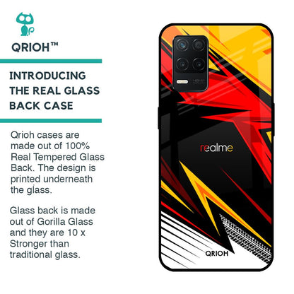 Race Jersey Pattern Glass Case For Realme 8 5G